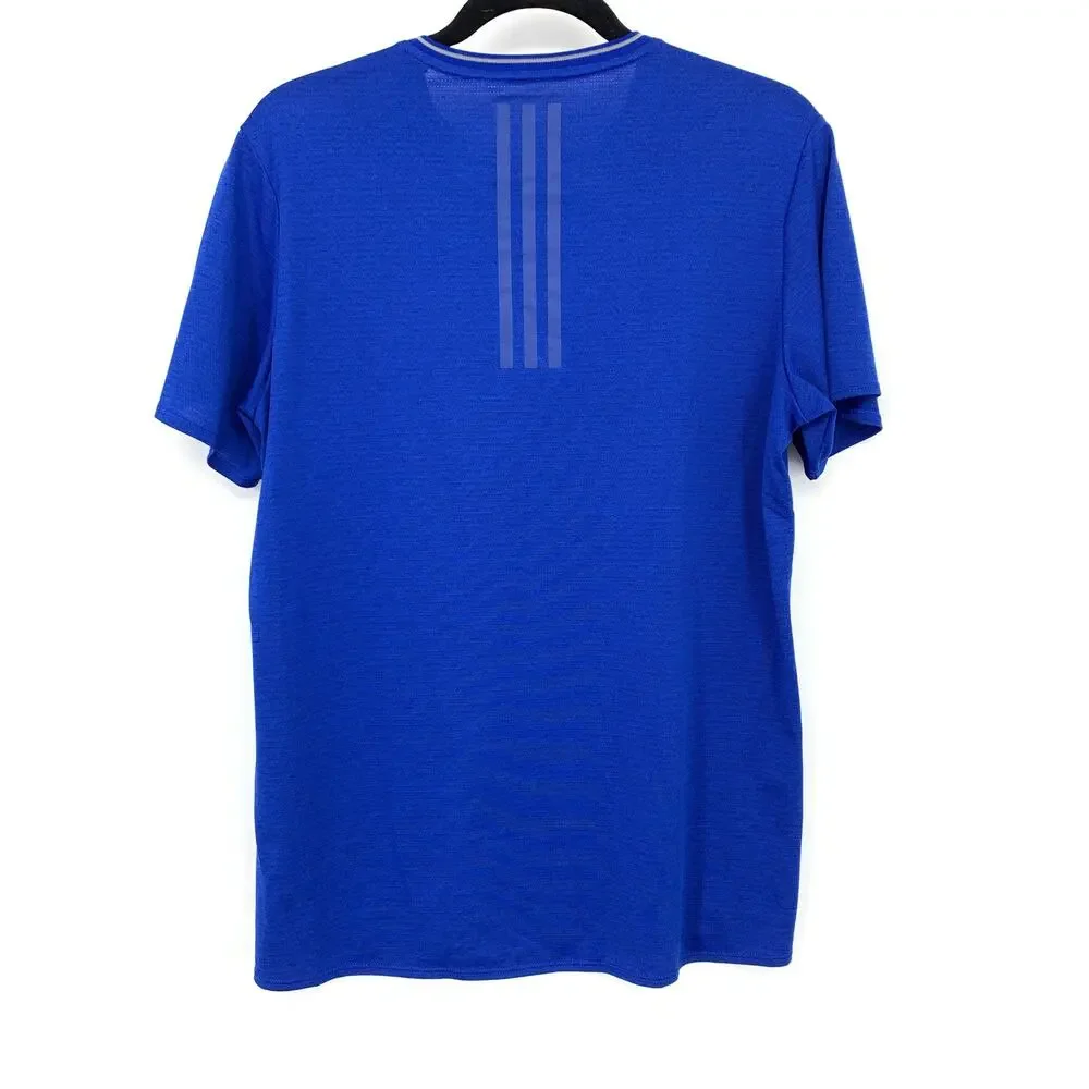 Adidas Short Sleeve Crew Neck Activewear T-Shirt Mens Size Medium Blue